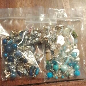Blue and Silver Earrings Lot
